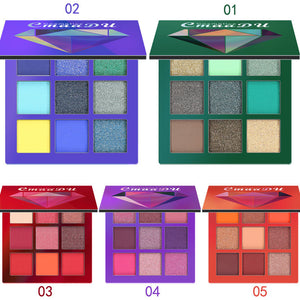 9 color  Diamond bright  high-gloss eye shadow