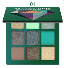 Load image into Gallery viewer, 9 color  Diamond bright  high-gloss eye shadow
