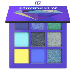 9 color  Diamond bright  high-gloss eye shadow