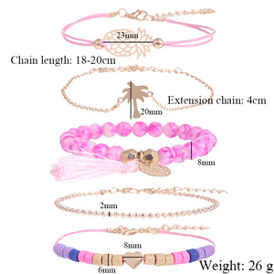 5 pieces  bracelets