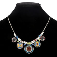 Load image into Gallery viewer, Bohemian Necklace  Silver Plated bright colour
