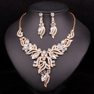 Crystal Necklace and Earrings Sets