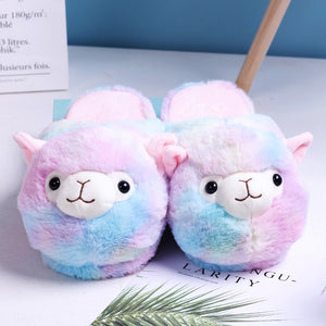 Cute  Alpaca plush Slippers