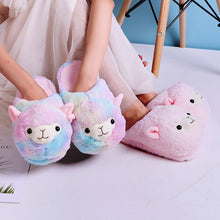 Load image into Gallery viewer, Cute  Alpaca plush Slippers
