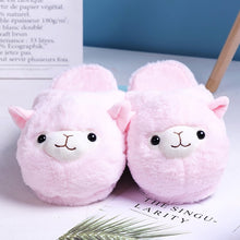 Load image into Gallery viewer, Cute  Alpaca plush Slippers
