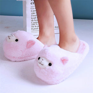 Cute  Alpaca plush Slippers